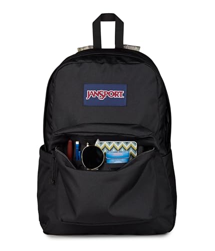 Image of JanSport SuperBreak Plus Backpack with Padded 15-inch Laptop Sleeve and Integrated Bottle Pocket - Spacious and Durable Daypack for Work and Travel, Bogcore Camo Con Black /Brown /Lt Brn /Dk G