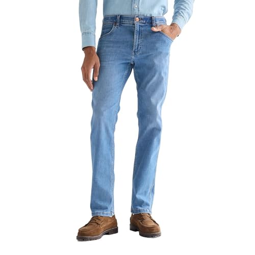 Jeans Wrangler Greensboro homme coupe regular confortable en toile denim robuste