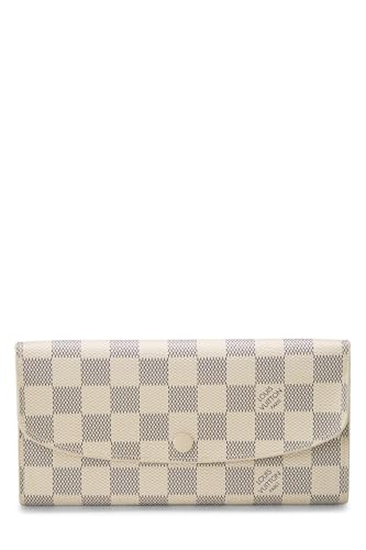 Pre-Loved Damier Azur Emilie Wallet, White