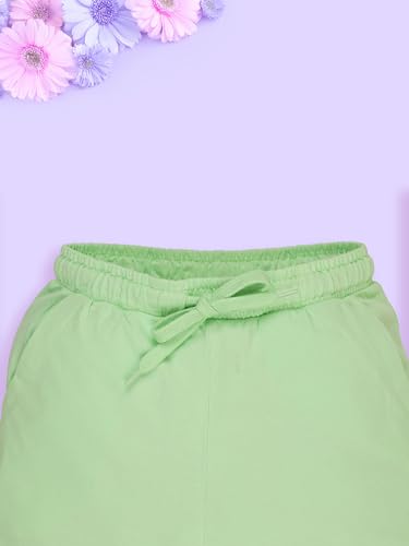Image of KiddoPanti Girls 100% Cotton Bottom Hem Frill Hot Shorts