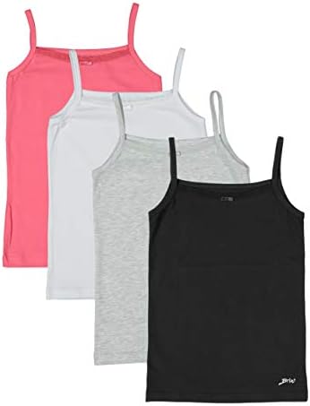 Brix Girls' Cami Tagless Undershirts - 4 Pack Super Soft Snug fit Vest. 9/10