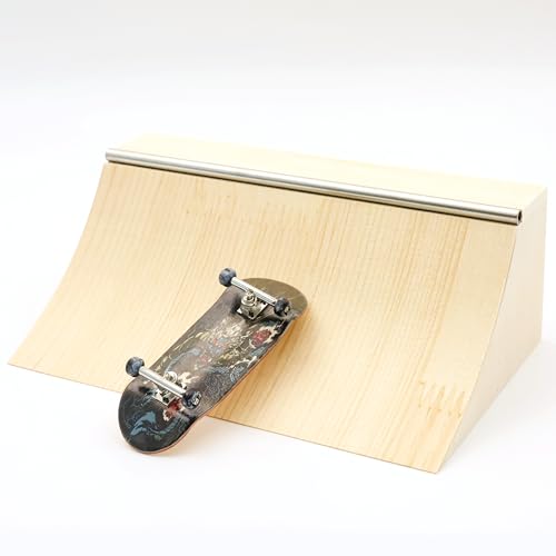 RACOFSB Wooden Fingerboard Ramp Handmade Pro Quarter Pipe Obstacles - Thumbnail 2