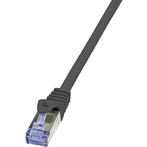 LogiLink PrimeLine Câble réseau Cat6A S/FTP AWG26 PIMF LSZH 7,50 m Noir