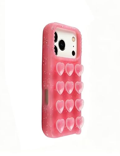 Coque silicone iPhone 17 Pro Max rose brillant avec ventouse antichoc fille