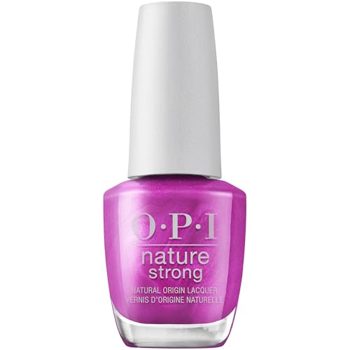 OPI Nature Strong Nail Lacquer, 7 Days Wear, High-Shine, Vegan with Natural Ingredients Nail Polish, Thistle Make You Bloom, Purple Shimmer, 15ml