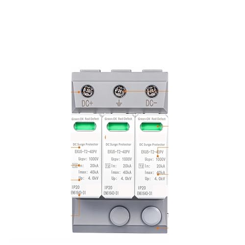 Parafoudre basse tension T2 3P 1500V DC EKU5 pour protection photovoltaïque domestique