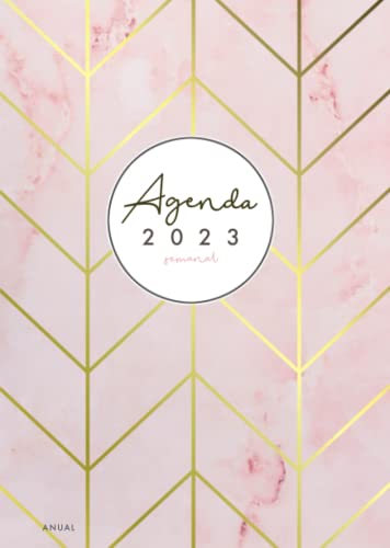2023: Agenda 2023 Semanal Anual Planificador Semana Vista, Diario Organizador, Diseño de...