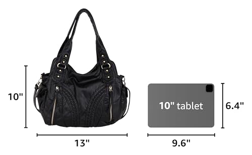 Image of Y2K Purses Hobo Bags for Women Roomy Washed Leather Handbags with Crossbody Strap