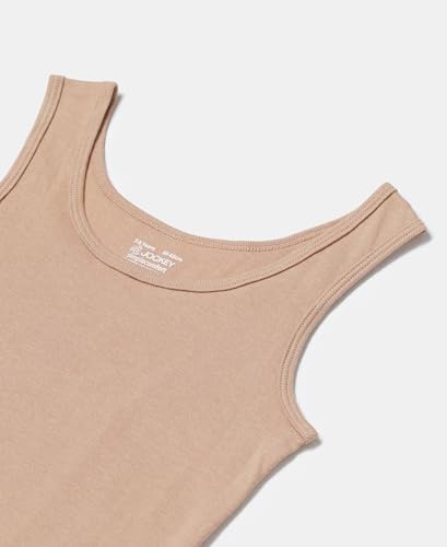 Image of Jockey SG02 Girls Super Combed Cotton Rib Solid Inner Tank Top (Pack of 2)