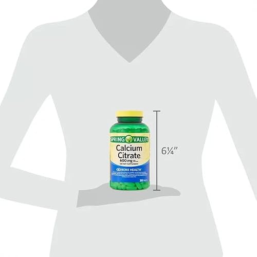 Spring Valley Calcium Citrate Tablets Dietary Supplement, 600 mg, 300 Count