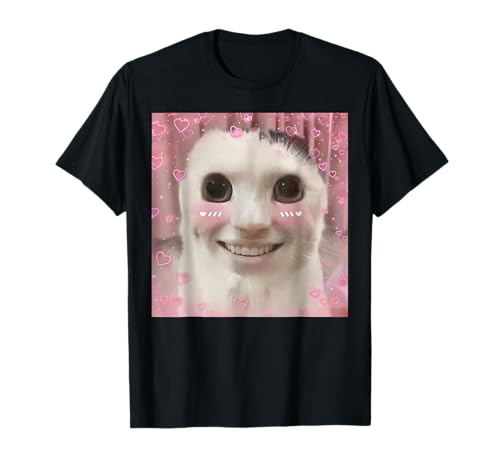 Goofy Ahh Cat Meme Dank Cursed Weirdcore Funny Dank Meme T-Shirt