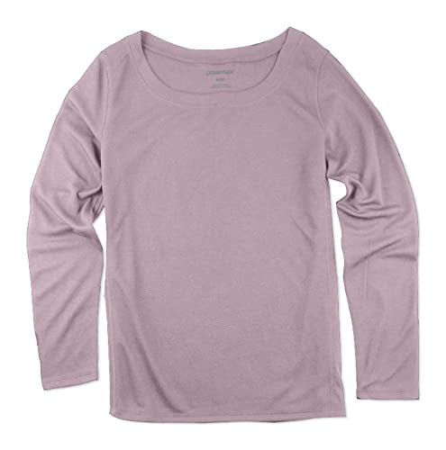 Polarmax Youth Double Layer Crewneck Midweight Relaxed Fit Base Layer - Elderberry, X-Large