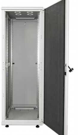 kab24® Netzwerkschrank Serverschrank Wandhehäuse Netzwerk Wandschrank Wandverteiler SOHO Schrank grau 19 Zoll 36 HE H:172,8 x B:60 x T:60cm