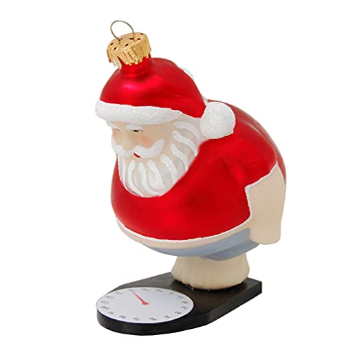 Krebs Glas Lauscha Décoration de Noël Père Noël sur balance OHOH - 11 cm Cover