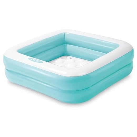 Intex Babypool Play Box Pool, Farblich Sortiert, 86 x 86 x 25 cm, (Pastell Türkis)