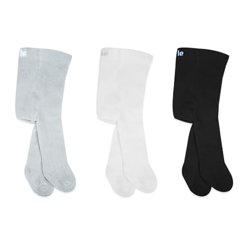 bistyle Baby Girls Tights Thick Leggings Soft | Warm Organic Cotton Stockings Pantyhose | Newborn Infant Toddler 3 Pack