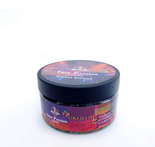 True Passion Shisha Dampfsteine 120g - Okolom Cranbrry | Tabakersatz für Wasserpfeife