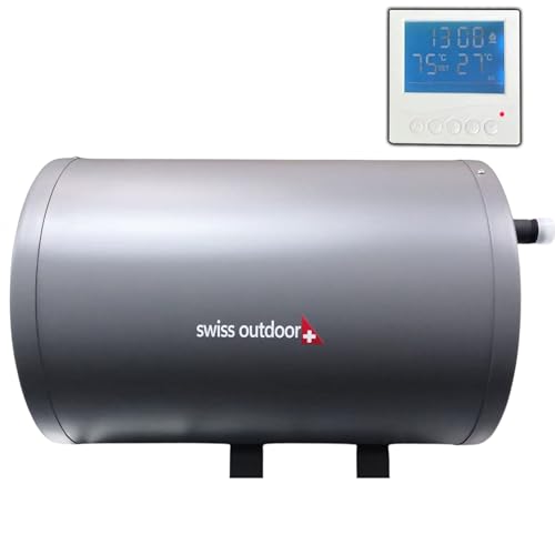 FORÇA Swiss Outdoor S.O. Camper Warmwasserboiler 6 Liter 12V 200W mit LCD...