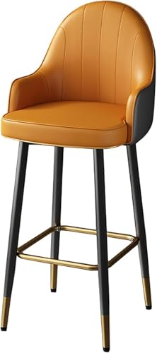 Chaises de comptoir de cuisine modernes style tabouret de bar cuir gris