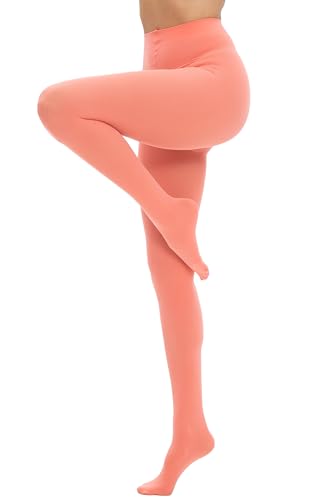 Image of HeyUU Women's 80D Ultra Soft Opaque Tights, High Waist Solid Color Footed Pantyhose with 29 Colors