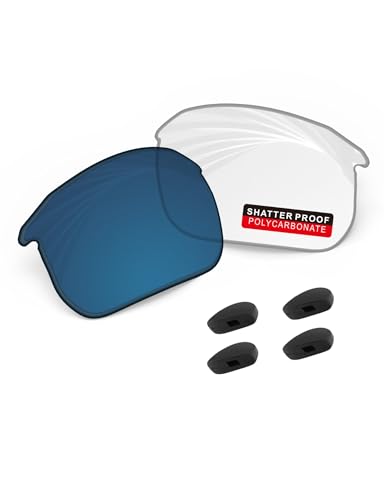 Image of PRO+ Polycarbonate Non-Polarized Replacement Lenses & Nose Pads for BOSE Tempo BMD0011 Sunglasses - Blue Photochromic