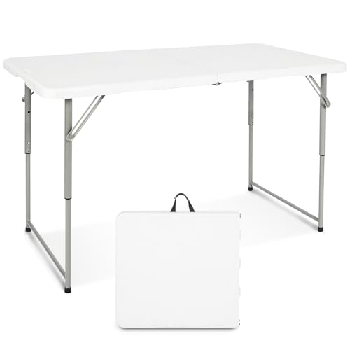Byliable Klapptisch 120 cm tragbar, höhenverstellbar Campingtisch, Gartentisch Esstisch Partytisch...