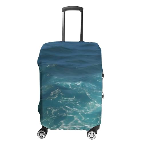Carry on Luggage Cover The Blue Sea Suitcase Covers for Luggages Tsa Approved Travel Luggage Sleeve Protector Elastic Suitcase Protector Anti-Scratch Washable Fits 19-30 Inch Case -M