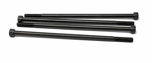 Image of iexcell 4 Pcs M8 x 190mm Partially Threaded Thread Pitch 1.25 mm Alloy Steel 12.9 Grade Hex Socket Head Cap Screws Bolts Kit, Black Oxide Finish