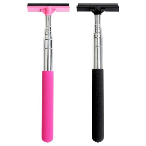 Limpiaparabrisas para Espejo Retrovisor de Coche,2 Piezas Limpiacristales para Ventanas de Coche Telescópicos Espejos Retrovisores Escobilla De Goma para Ventanas De Coche
