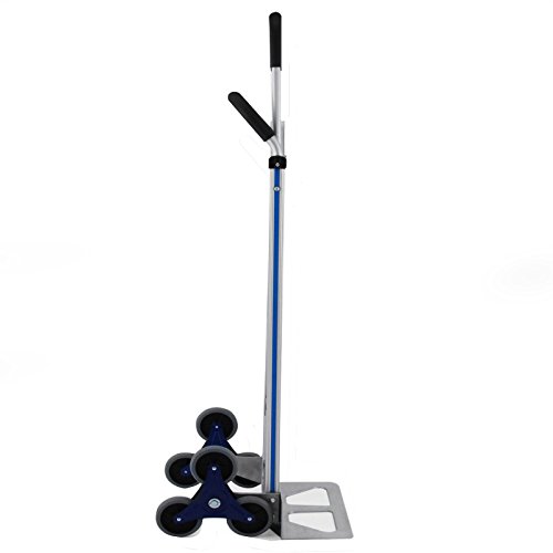 Smarketbuy Aluminum Stair Climber Hand Truck 18 x 7.5 Inch Nose Plate Stair Climbing Hand Truck 6 Wheels Hand Truck Dolly (Stair Climber Hand Truck)