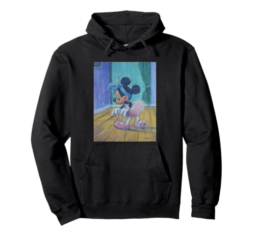 Sweat à capuche Disney Ballet Minnie Pullover pour filles en coton rose