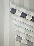 WALLCOVER Tapete Grün Vliestapete Streifen Streifentapete Landhaus Weiß Hellgrün Linien Modern Blockstreifentapete Fein Struktur 10.05 x 0.53 m Made in Germany