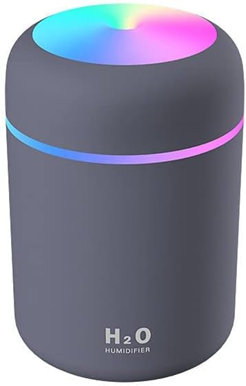Jackcell Colorful Cool Mini Humidifier, Essential Oil Diffuser, Aroma Essential USB Personal Desktop Humidifier For Car, Office Room, Bedroom Etc,2 Adjustable Mist Modes (Navy Blue), 300 Ml