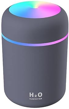 Colorful Cool Mini Humidifier, Essential Oil Diffuser, Aroma Essential USB Personal Desktop Humidifier for Car, Office Room, Bedroom etc,2 Adjustable Mist Modes Navy Blue