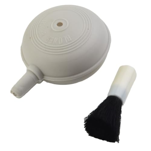 MonoSora Cepillo soplador de aire 2 en 1 con limpiador de polvo extraíble para lentes de cámara, teclados electrónicos y teléfonos móviles (negro)