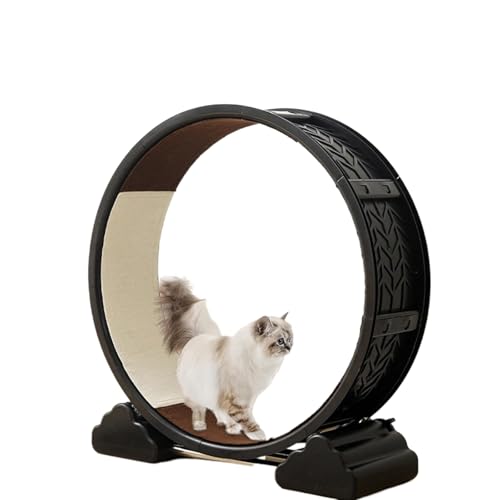 猫ランニングホイール ZAZY 低騒音 静音 大型 室内飼い猫の運動不足解消 猫用トレッドミル キャットホイール 猫の車輪 ルームランナー 回し車 車輪 猫のエクササイズホイール 回転ホイール 非常にシンプルで迅速なインストール (1)
