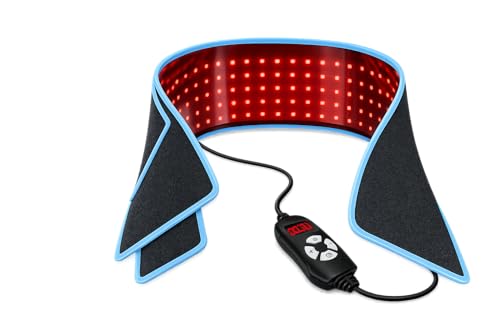 iReliev FullGlow Red Light Therapy & Infrared Light Therapy Wrap – Wearable 660nm & 850nm LED Therapy Belt for Back, Knee, Shoulder & Legs – Portable Home Wellness Device for Women & Men
