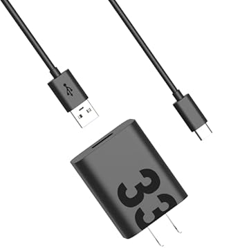 Motorola Carregador TurboPower 33 QC3.0 com cabo USB-A para USB-C de 1 m para Moto G86 Power 5G, G56 5G, G55 5G, Razr 60, Razr 50, Edge 30