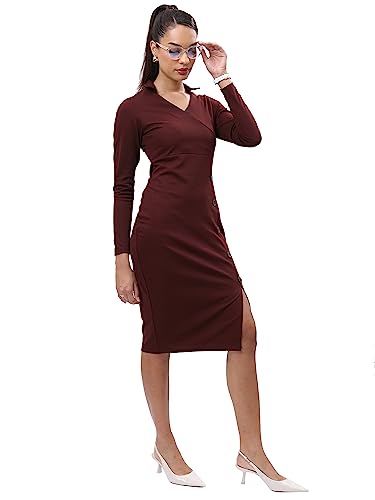 Image of KETCH Women Bodycon Above Knee Regular Fit Full Sleeve Dress