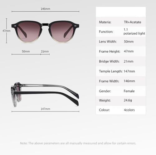 Lunettes de soleil rétro en acétate accessoires de mode unisexes - 6