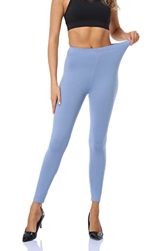 Image of Kotii Women's Soft Full Length Leggings High Waist Ankle Length Leggings Pants Tights