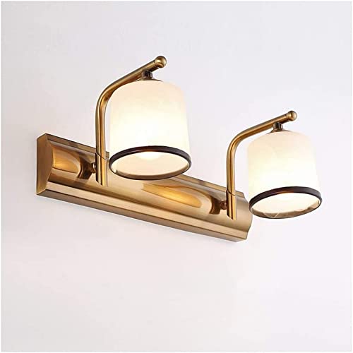 DEARJJN Zwei-Kopf Goldene Bad Spiegellampe