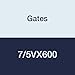 Gates 7/5VX600 Super HC Molded Notch Powerband Belt, 5VX Section, 4-3/8" Overall Width, 35/64" Height, 60.0" Belt Outside Circumference