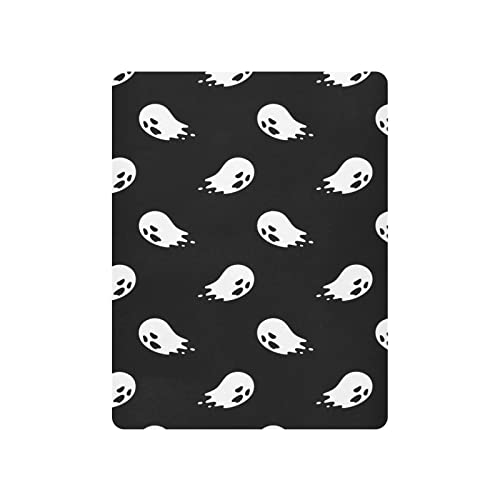 Image of Mazeann Halloween Ghost Crib Sheets Soft Breathable Fitted Baby Playard Sheets Mattress Cover for Girl Boys, 39" x 27" x 5"