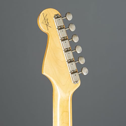 Fender ’65 Stratocaster Relic RW Sherwood Green Metallic #132994 – Guitare Électrique - Les Beatles, Paul McCartney, John Lennon, RIngo Starr, George Harrison Fender '65 Stratocaster Relic RW Sherwood Green Metallic #132994 - Guitare Électrique – Image 6