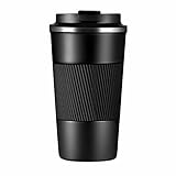 Coffee Travel Mug,14OZ Double Walled Insulated Vacuum Coffee Tumbler With Leakproof Flip Insulated...