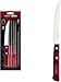 Price comparison product image Tramontina 6 Piece Steak/Pizza Knife Set, Red Colour, Sharp Knife Set with Wooden Handles, Camping, Kitchen, Rustic, Dishwasher Safe, 5-Inches, 29899154