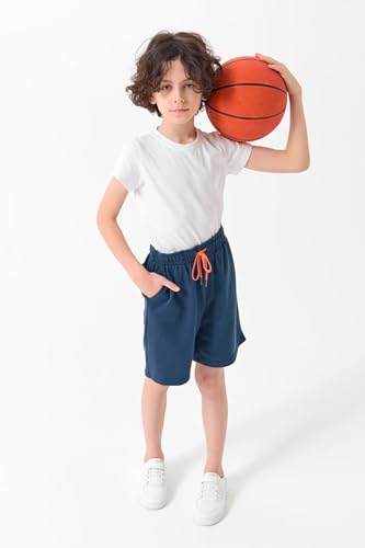 Boys Shorts Kids Summer Shorts 3-Pack Children Sweat Short Jogger Bottoms Outfits with Pocket and Drawstring Size 4-14 Years4