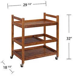 Image of 3-Tier || Premium Metal Kitchen Serving Trolley with Wheels|| Barcart Trolley, Serving Trolley, Utility Cart with Wheels for Kitchen, Dining Room, bar or Living Room