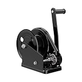 GDMDPTE Selbstsichernde Bootswinde – 2400 lb Tragkraft, Handkurbel mit 15 m Stahlseil – Robustes Gerät für Bootstrailer und schwere Hebearbeiten – Hochleistungs-Hebelösung